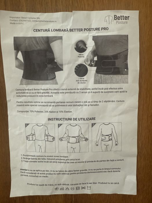 Centura fitness ridicare greutati