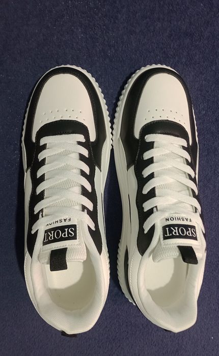 Adidași alb-negru „SPORT FASHION” mărimea 44 – noi, nepurtați