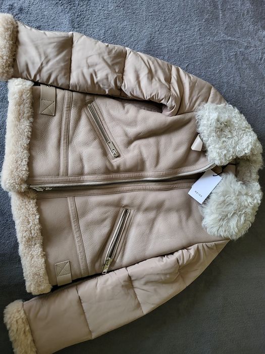 Haină piele și blană naturală Reiss