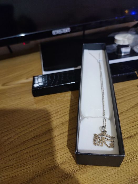 Pandantiv vechi argint -Ochiul lui Horus