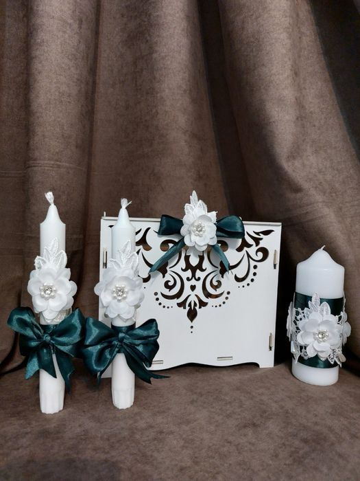 свадебные украшения. свечи «Семейный очаг»