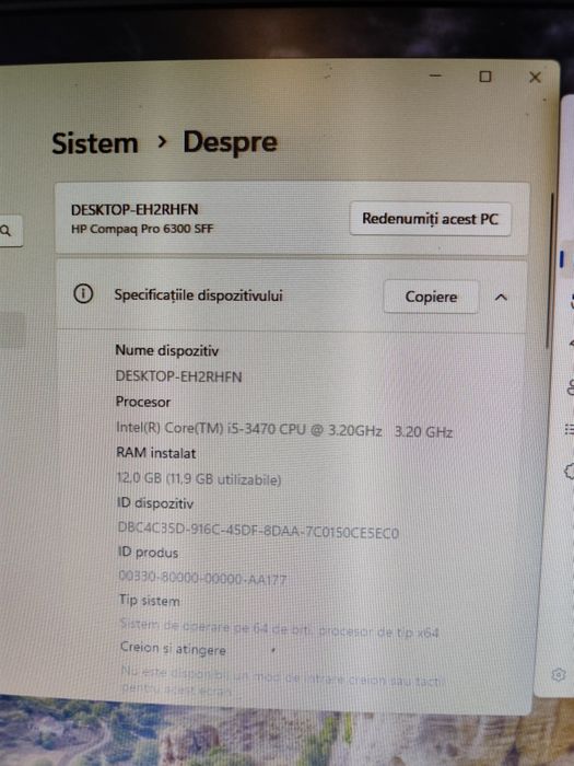 PC HP Compaq pro 6300 SFF Intel core i5 3470