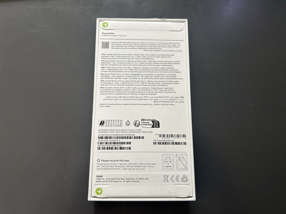 Продавам Apple iPhone 16 Pro 128GB-НОВ