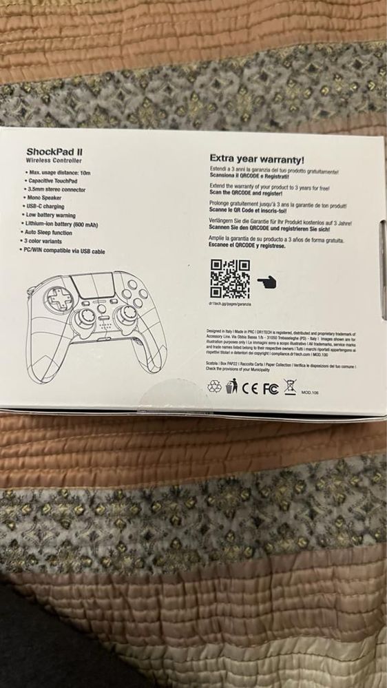 Maneta Dr1 Tech shockpad 2 alba noua ps 4 si 5 pc ios