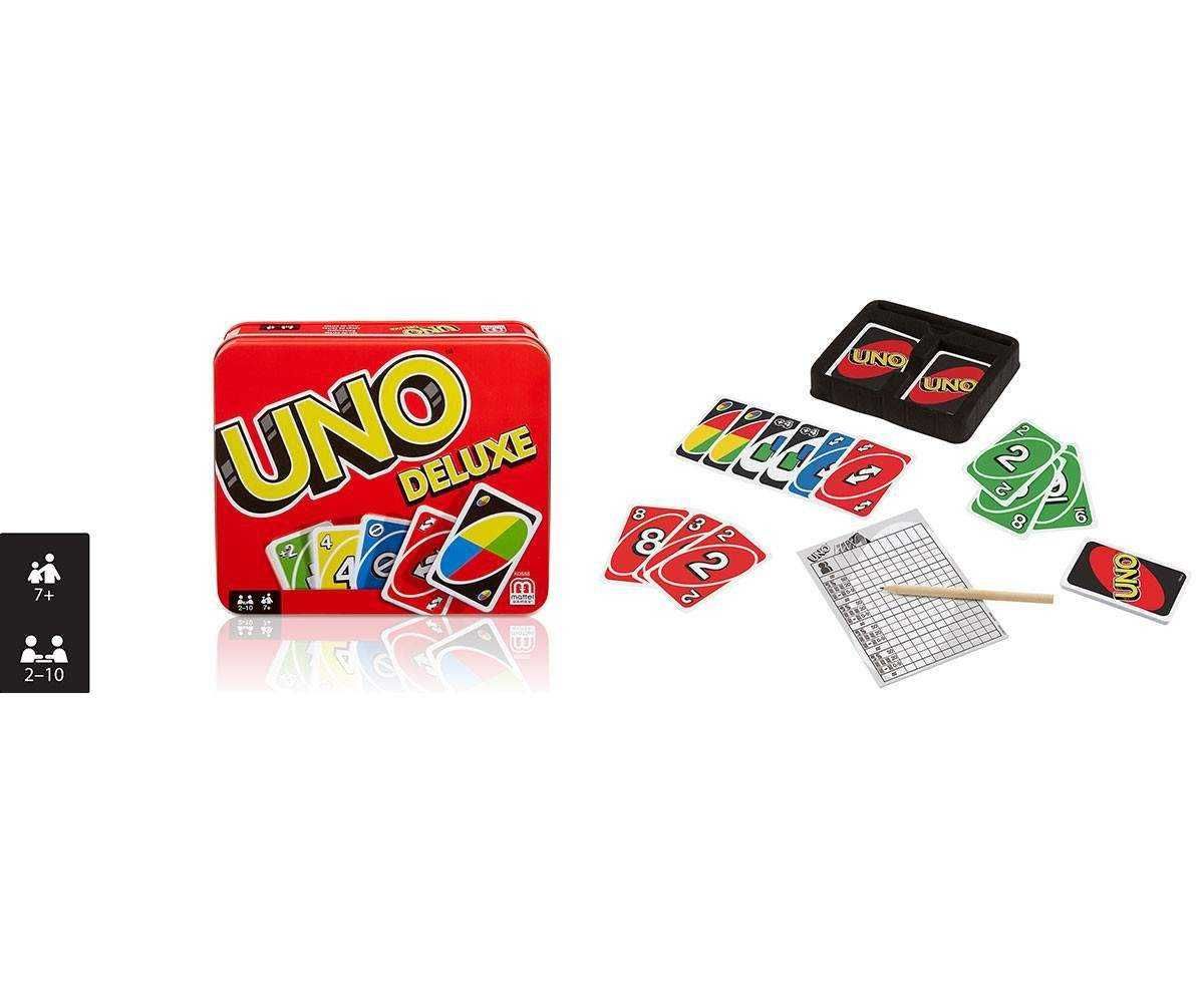 Карти за игра UNO Deluxe / Mattel / Делукс и стандартни карти УНО