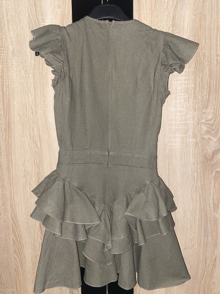 Rochie verde din in