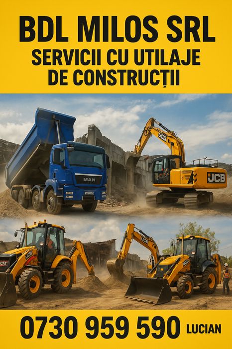 buldoexcavator cu picon de inchiriat