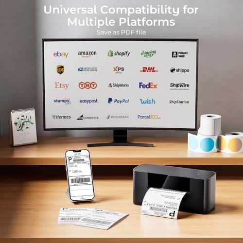 Нов Bluetooth Термален Принтер 4x6 за Етикети Amazon eBay Etsy бизнес