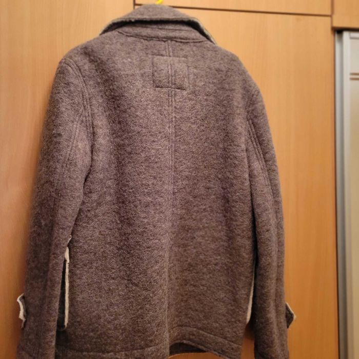 Jacheta geaca haina barbati imblanita lana naturala XL Italia nou