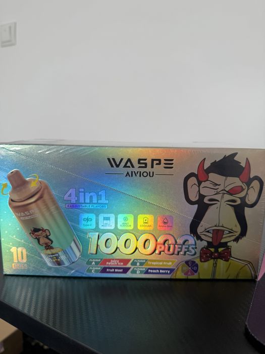 Vape 100k reincarcabil 4 in 1 Red Bull si multe alte arome