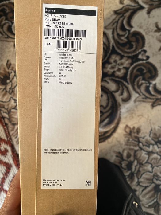 Nootebook acer core i3