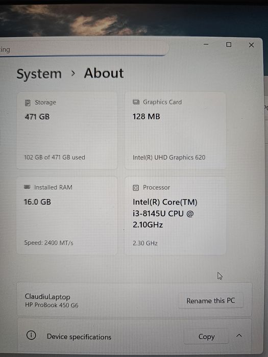 Laptop HP ProBook 450 G6