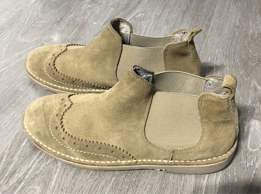 Ghete piele intoarsa unisex 38 ghete barbati femei 38 maro bej