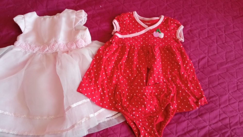 Две красиви рокли за малка принцеса 0-3 месеца
