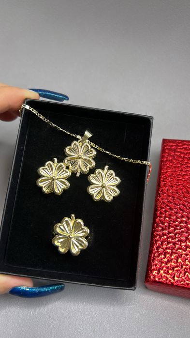 Набор серебро 17 размер кольца