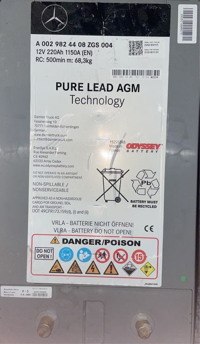 Baterie Pure Lead Agm Technology (12v 220Ah 1150A)