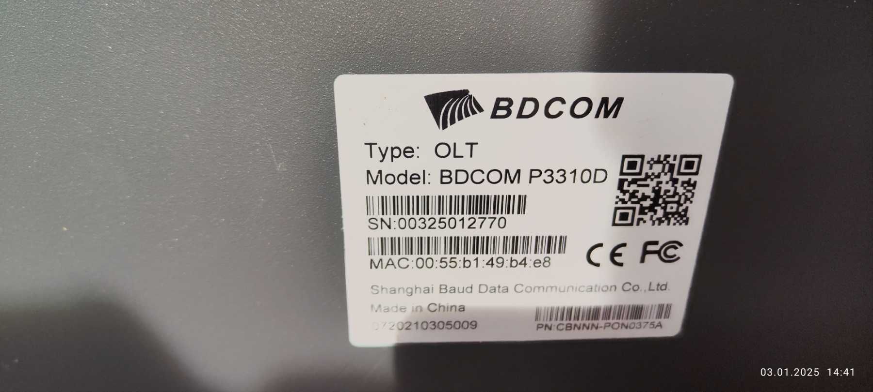OLT BDCOM P3310D с 4 порта