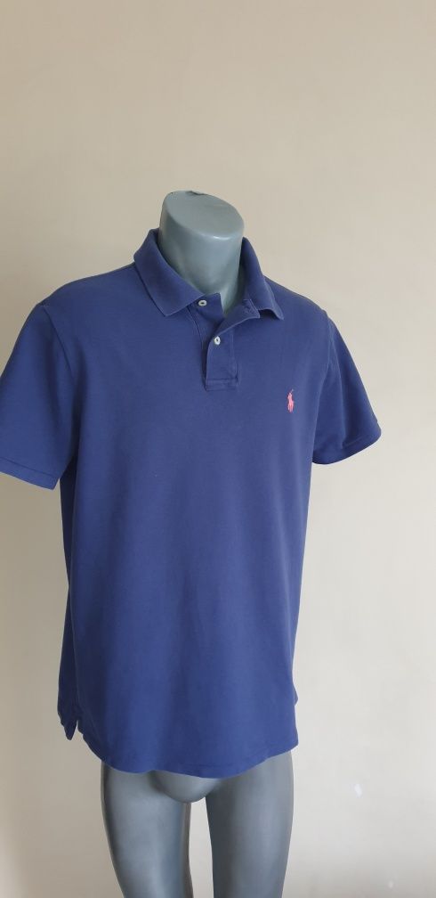 POLO Ralph Lauren Pique Cotton Custom Slim Fit L ОРИГИНАЛ! Мъж Тениска