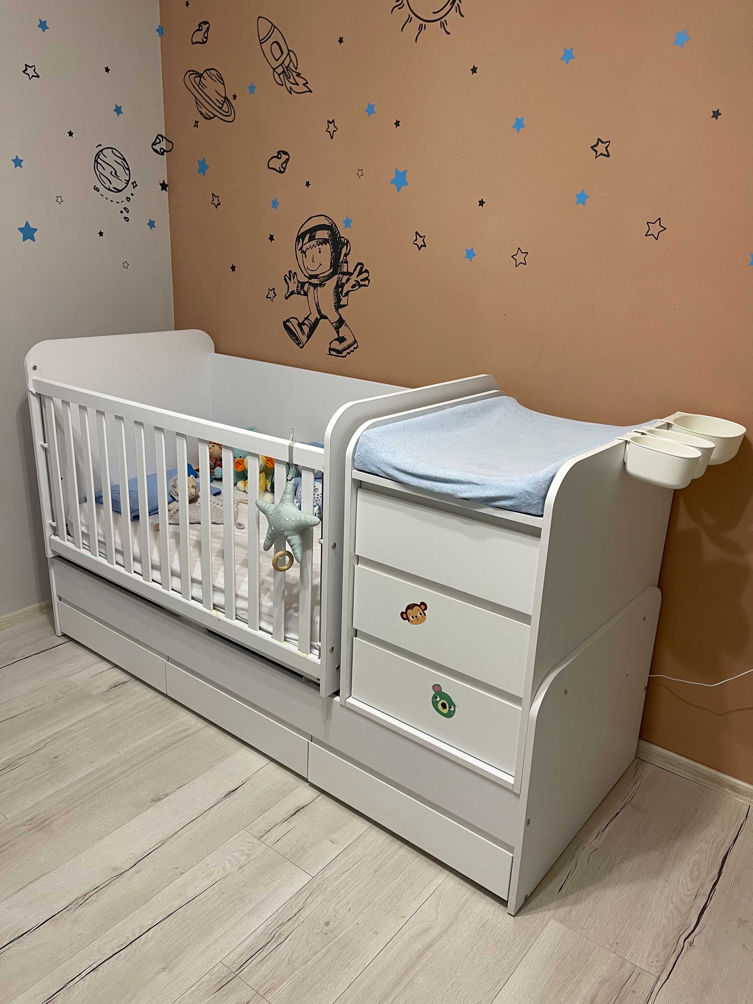 Бебешка кошара 3 в 1 с голям повивалник