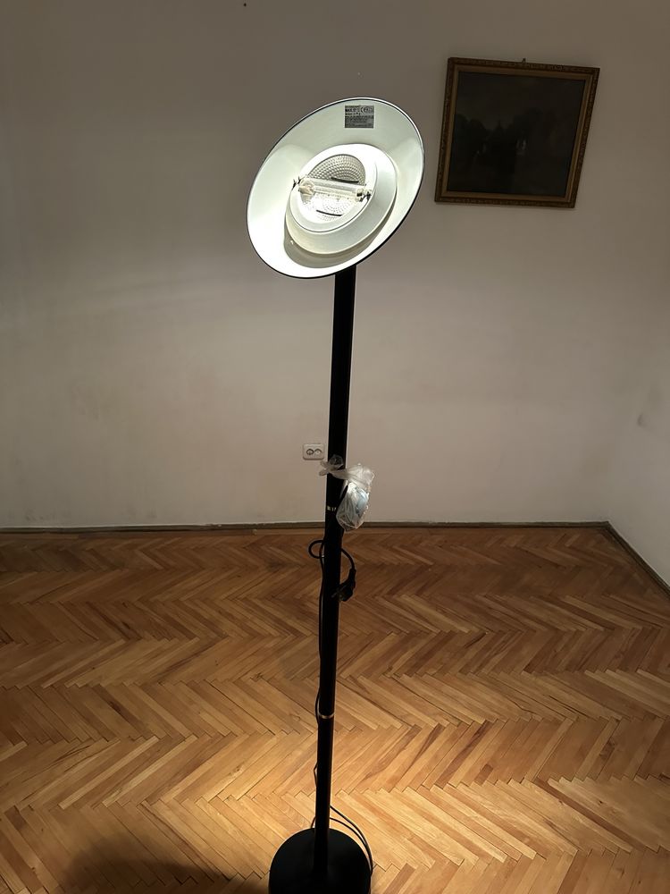 Lampa de podea cu picior negră; Veioză birou;Lampa Laptop USB