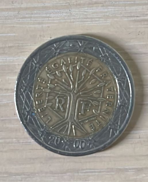 moneda 2 euro anul2000 liberte egalite fraternite
