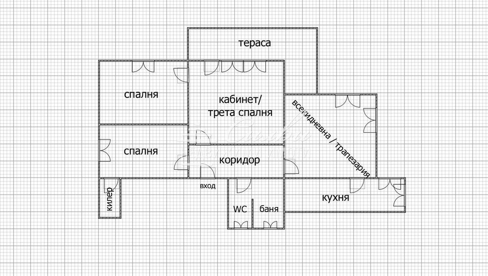 Четиристаен ТУХЛЕН след ОСНОВЕН ремонт - кв.Център