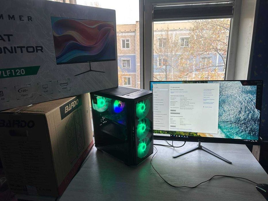 Игровой кейс с монитором 27 / RX 470 4gb / 16 GB DDR4 /512gb m2