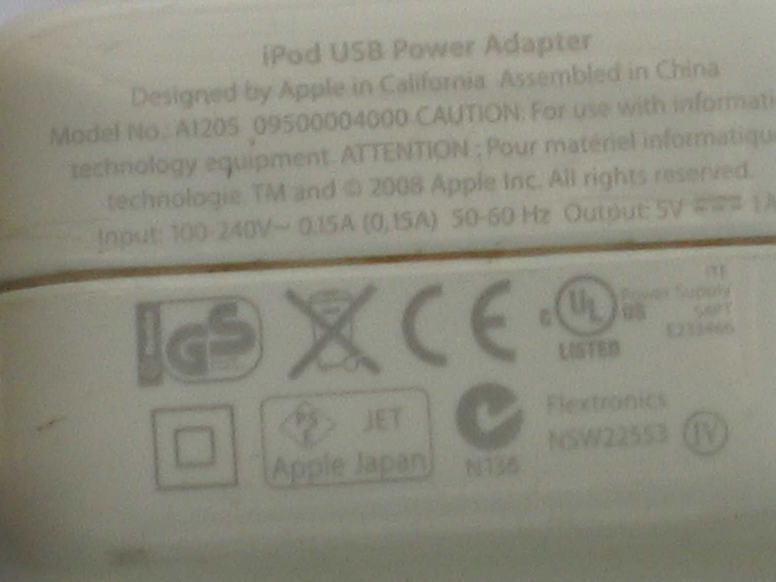 Продам зарядку IPod shafle 2