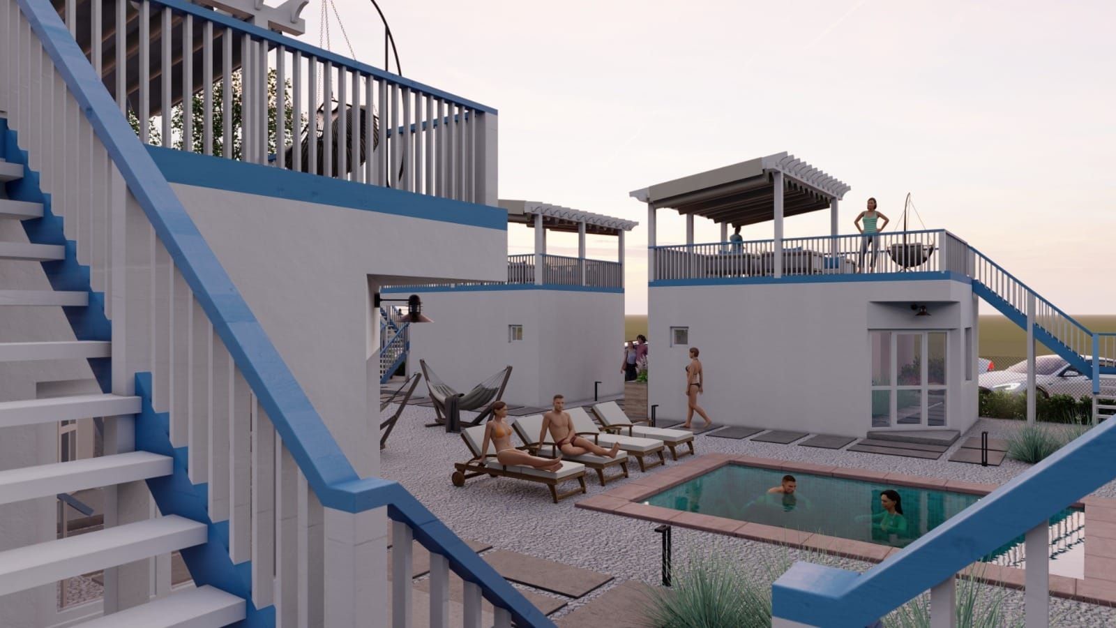 Bungalow / casa / apartament / studio în Resort cu piscina 50 m mare