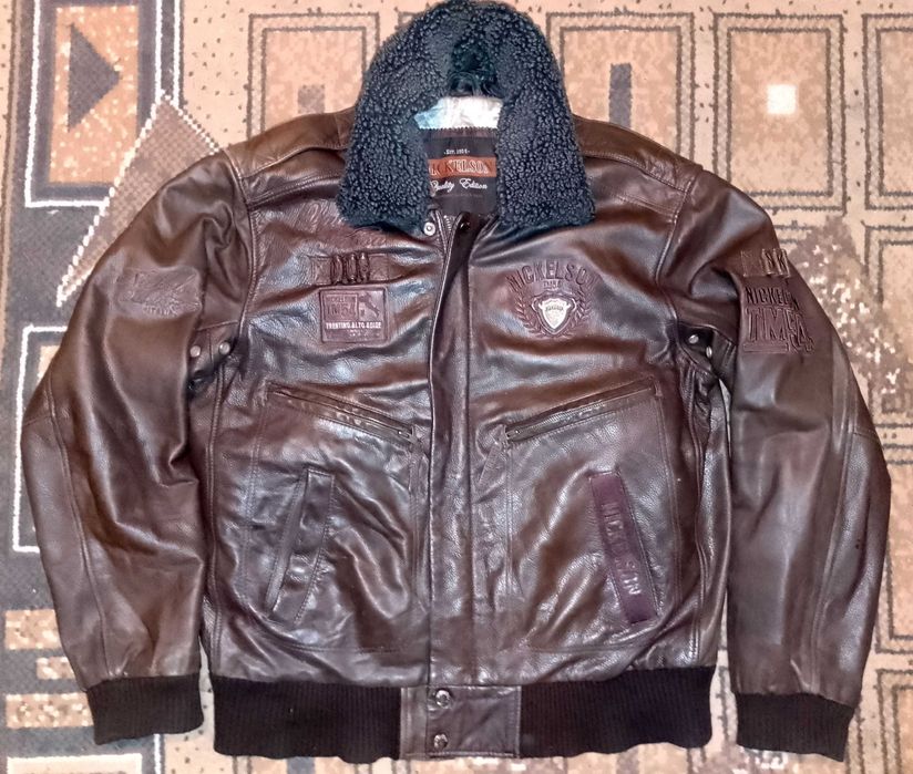 Пилотско Авиаторско Кожено Яке тип Бомбър