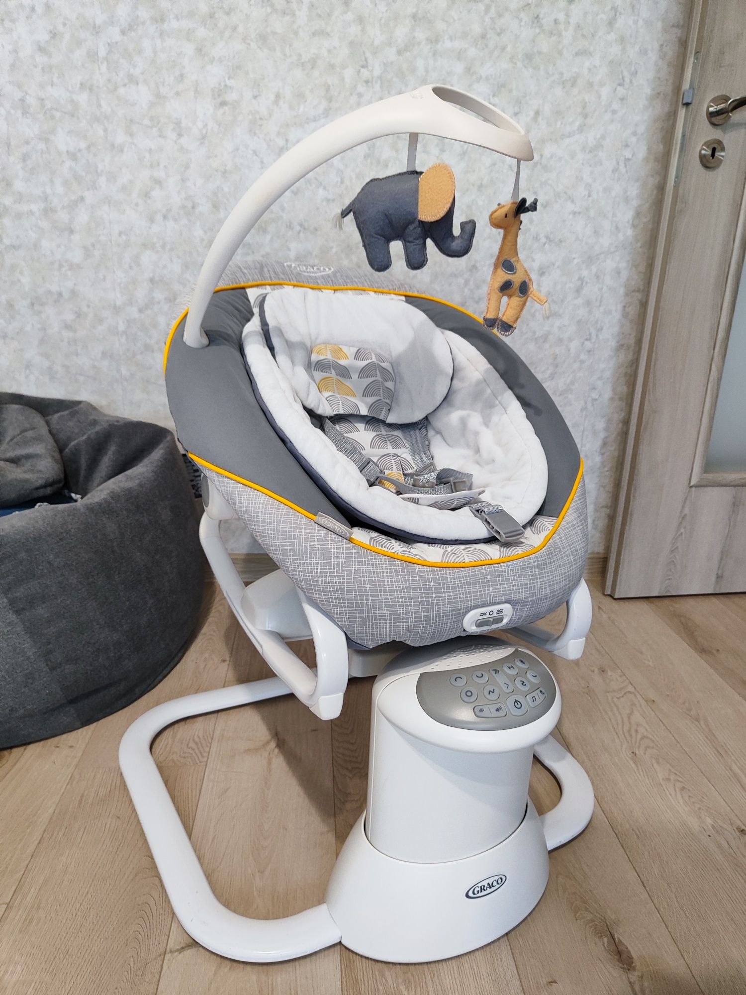 Люлка Graco - All Ways Soother, сиво-бяла