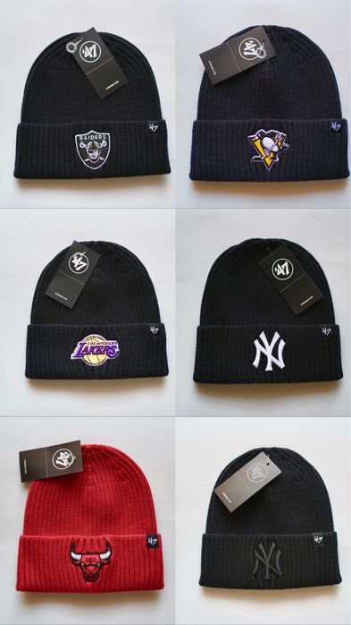 Шапки с логотипами клубов MLB, NBA , NHL, NFL