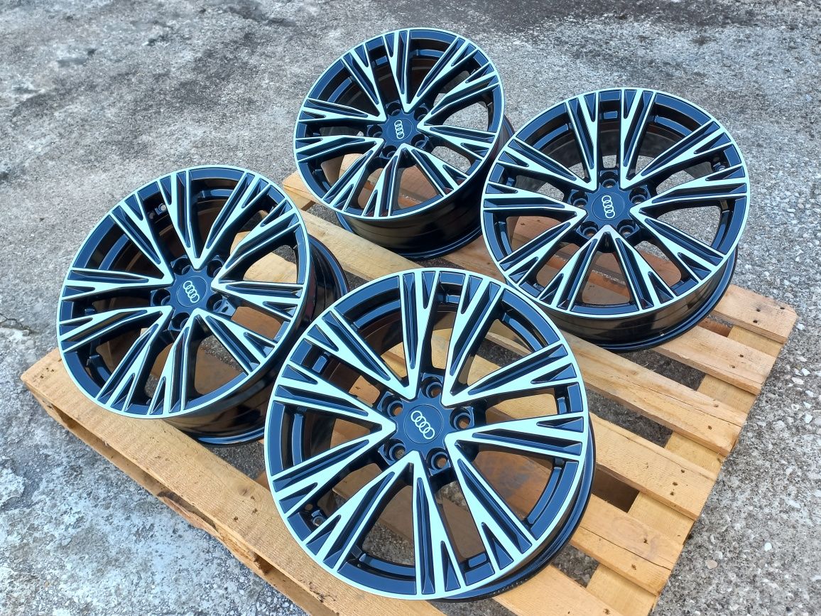 17.Audi Rs2025 A3 A4 A5 A6 Q3 Q5 7.5j et35 Black polish Чисто Нови.