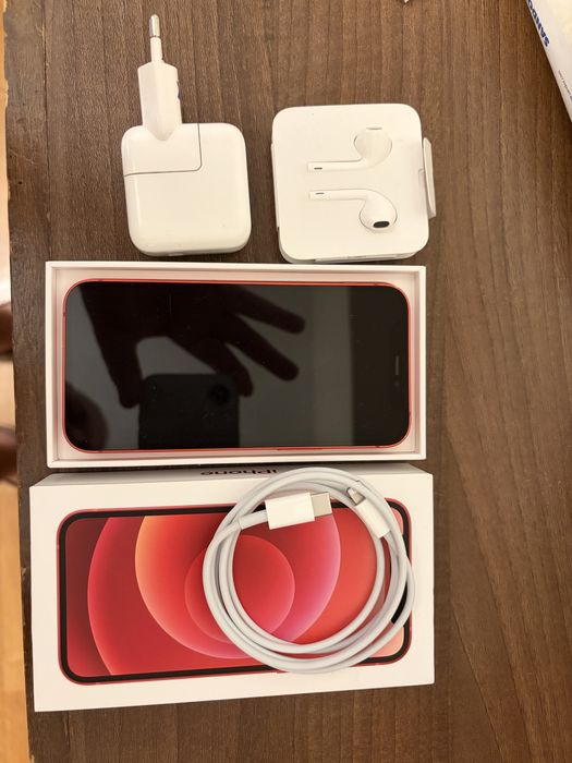 Iphone 12 Mini RED 64Gb pachet complet + extra Neverlocked