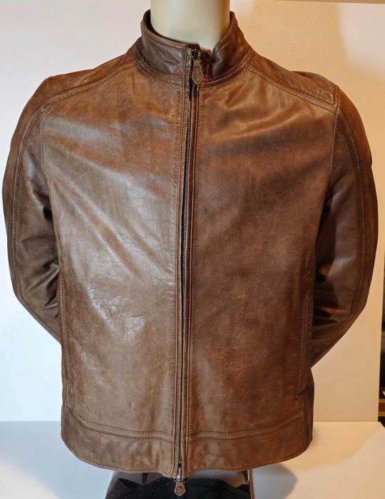 BOSS HUGO BOSS - Мъжко кожено яке от естествена кожа