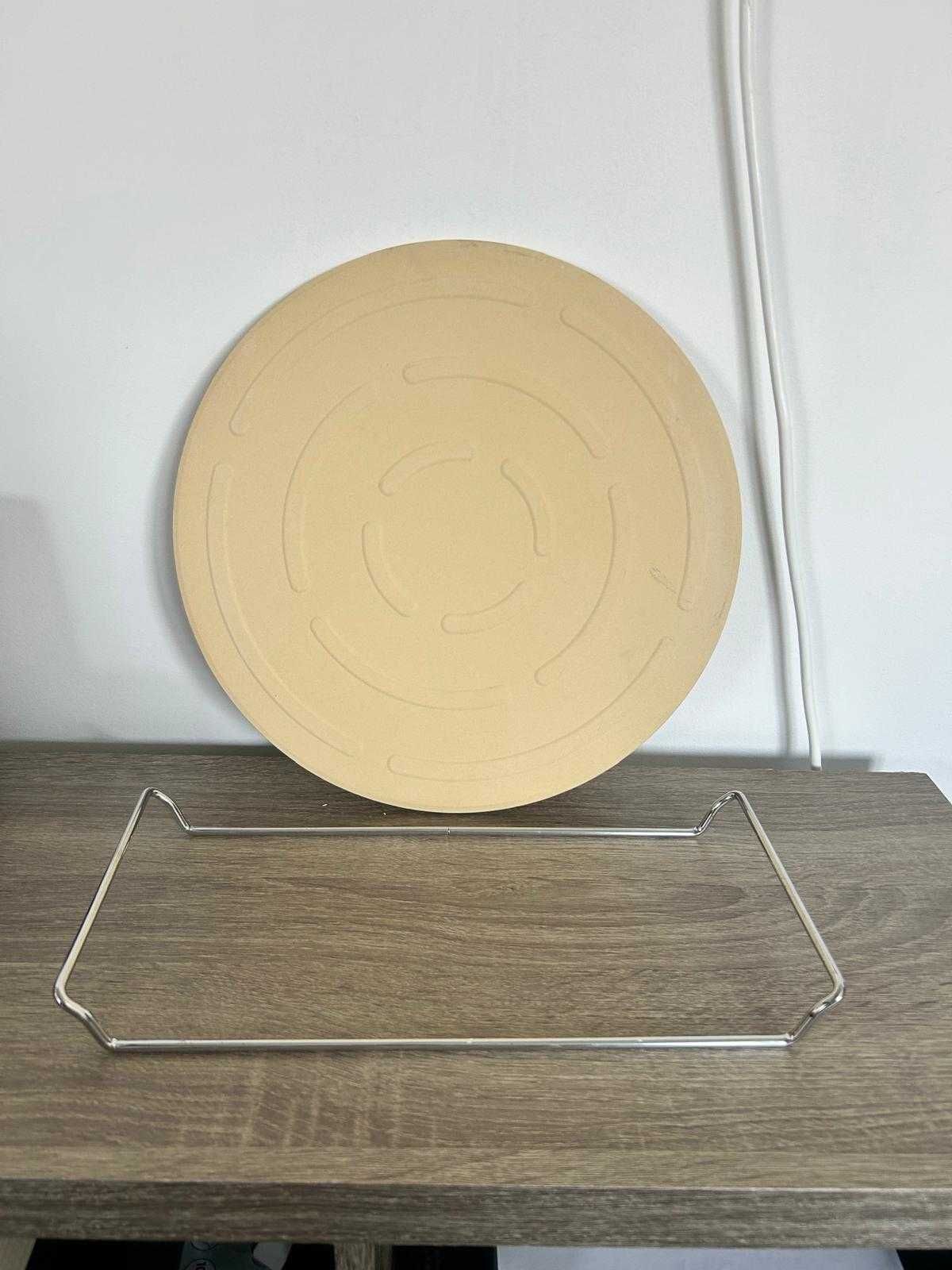Piatra pentru copt pizza cu suport metalic, 33 cm