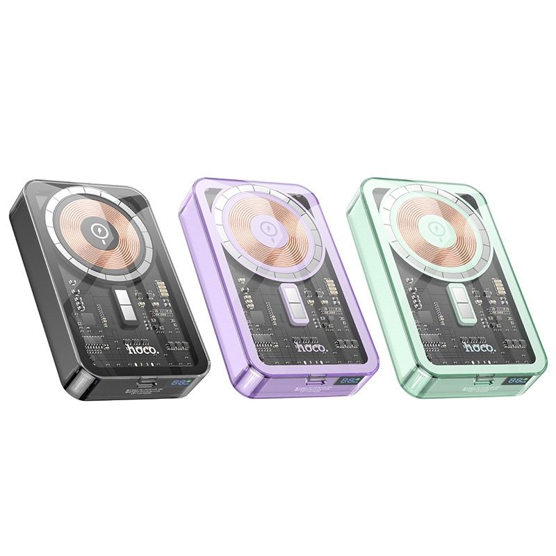 Hoco Q14A Transparent 2in1 Magnetic Power Bank 10000mAh for iPhone