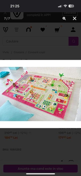 covor de joaca pentru  copii