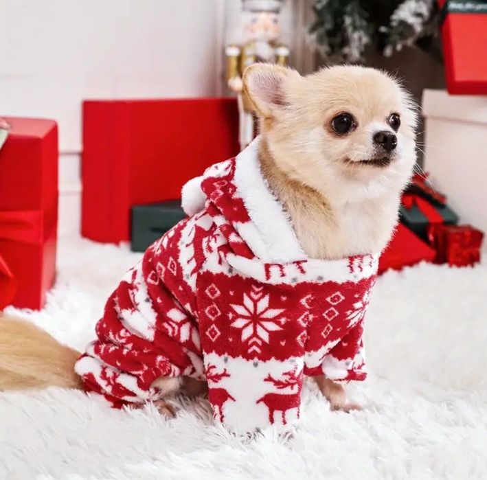НОВЫЙ Год Комбинезон одежда кошка кот собака щенок шпиц мальтипу пудел