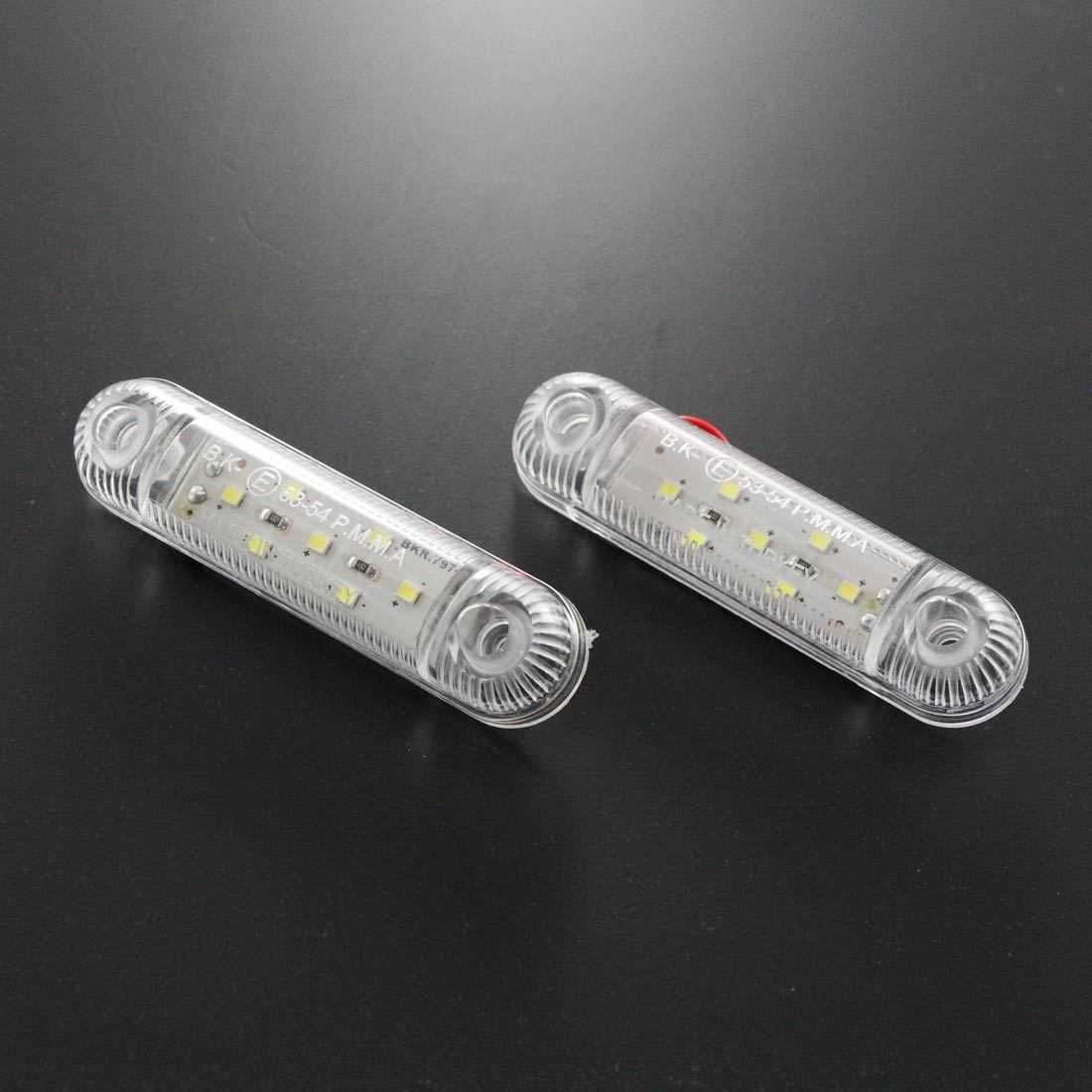 Диодни ЛЕД LED габарити с 7 SMD диода , БЕЛИ , 12-24V L0072