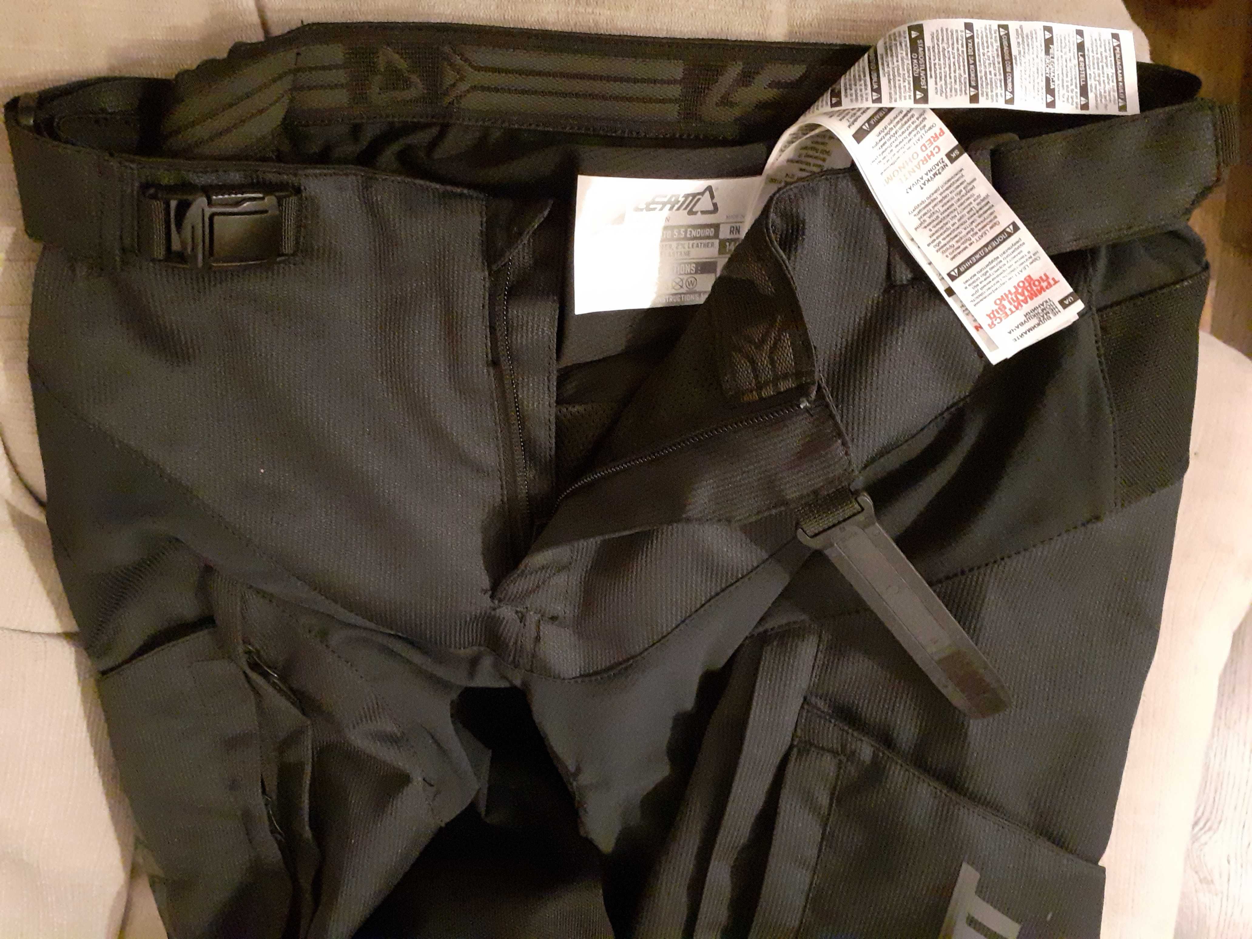 Pantaloni moto enduro touring Leath