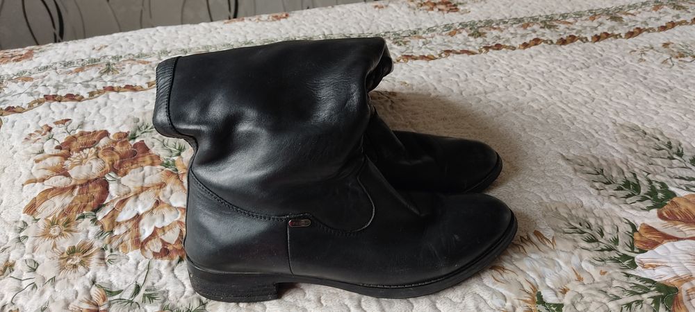 Зимние сапоги кожа