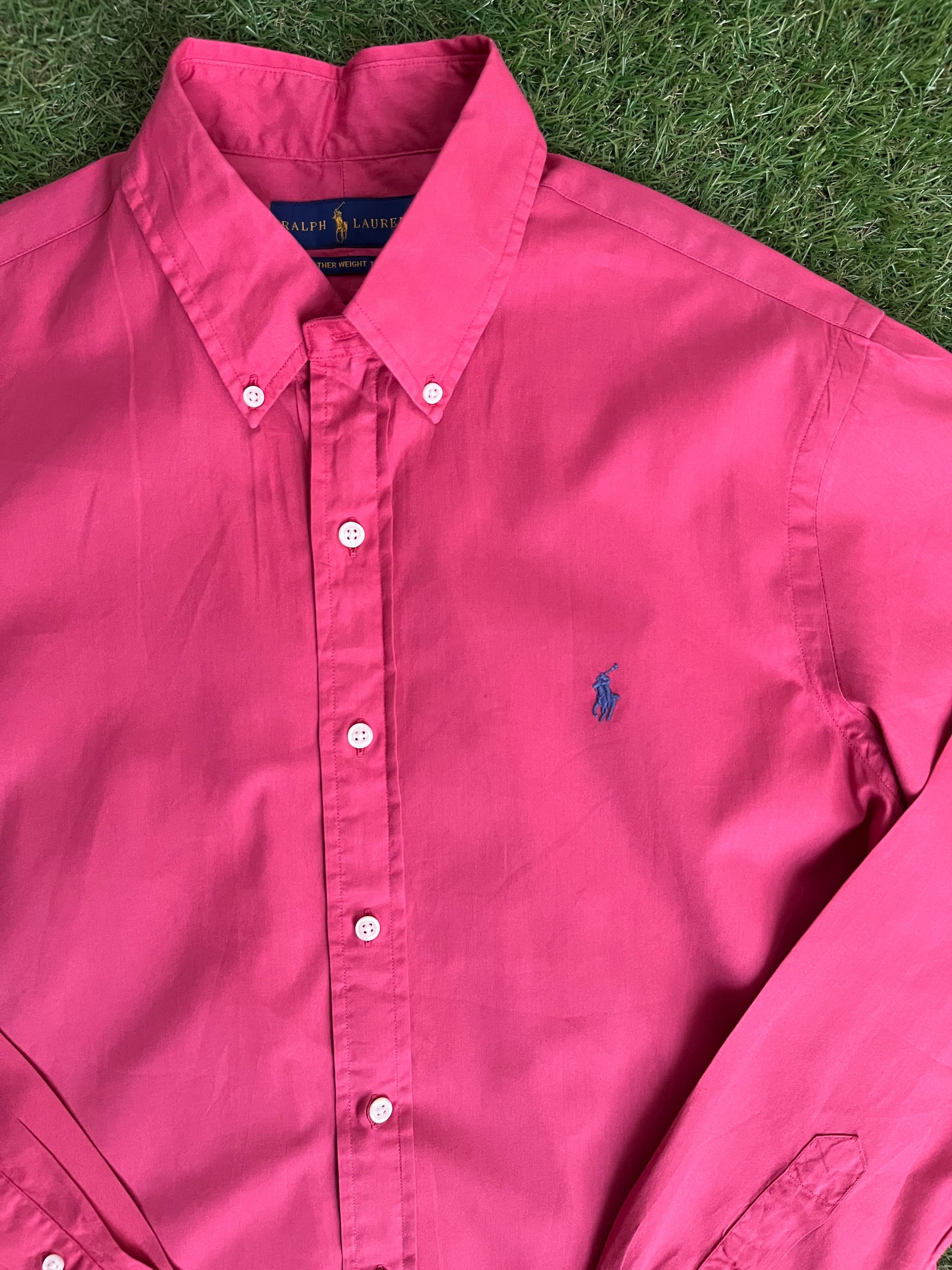 Мъжка риза с дълъг риза : Ralph Lauren Feather Weight Twill M