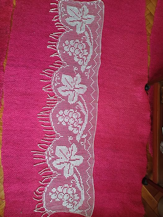 Draperie crosetata cu franjuri