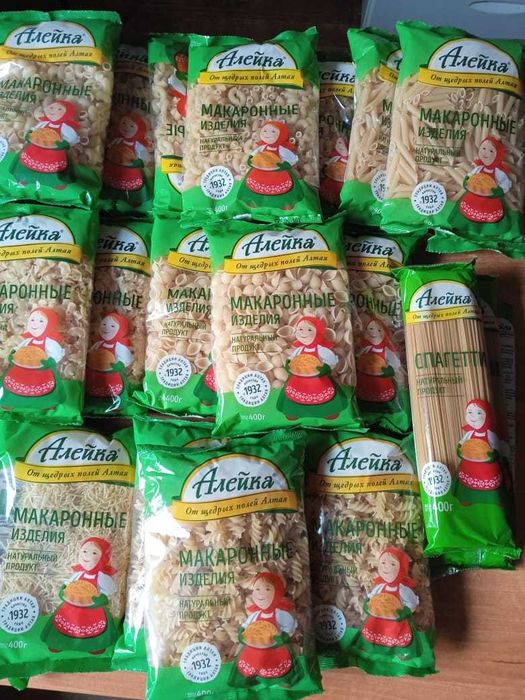 Макаронные изделия «Алейка»  400гр, 3 и 5 кг.