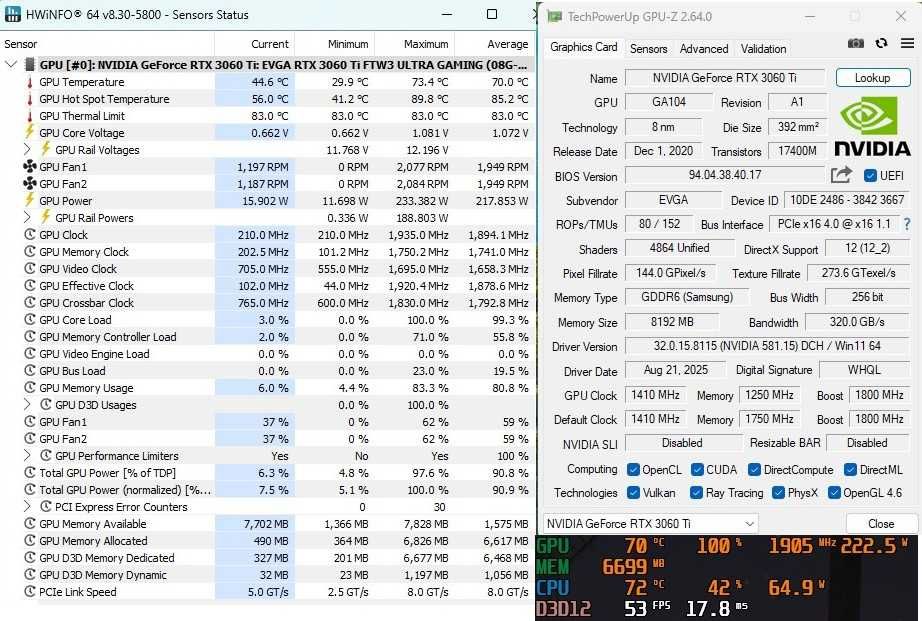 Видео Карта: EVGA GeForce RTX 3060 Ti FTW3 ULTRA GAMING 8GB GDDR6