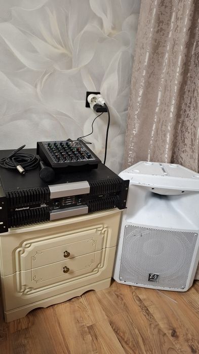 Усилитель, микшер, колонка, микрофон