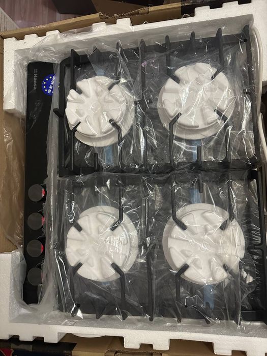 Газовая варочная поверхность (стеклянная)