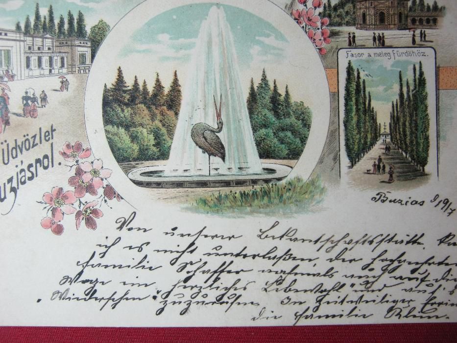Ilustrata veche/Carte Postala/Litografie,BUZIAS BAI.1899.