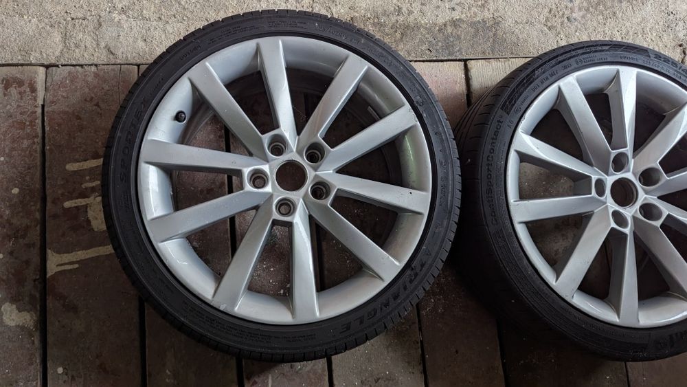 Set 4 cauciucuri cu jante aliaj  originale Skoda pe 225/40 R 18